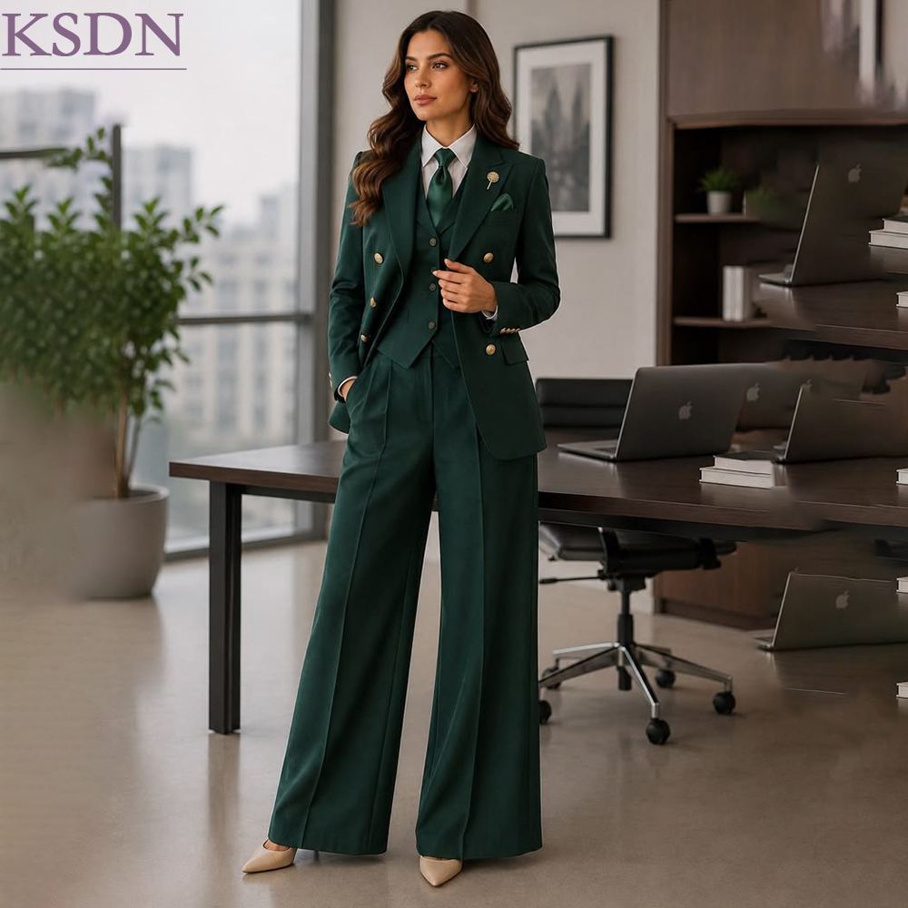Womens Blazer - İş için Özel Tasarım, Çift Düğmeli,