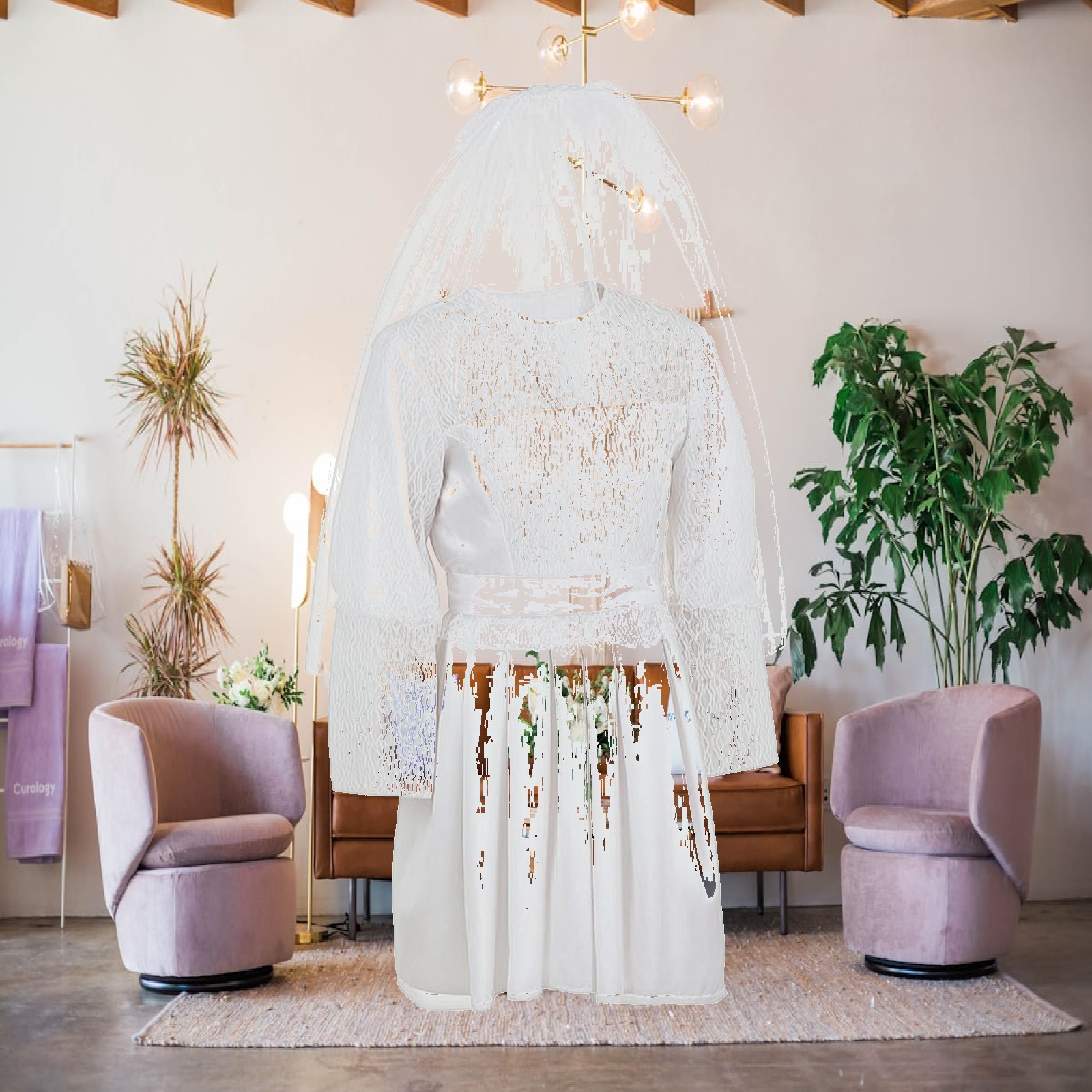 Lace Dress - Kız Çocukları İçin Gelin Tarzı Dantel