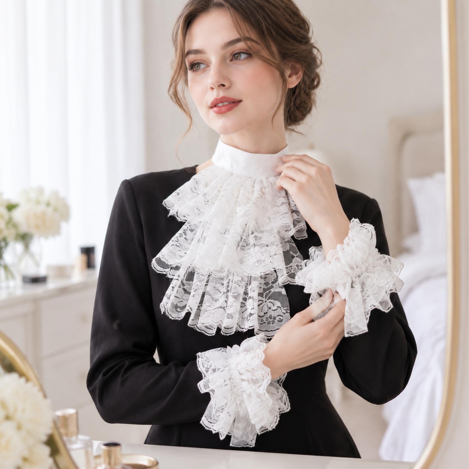 Lace Dress - Romantik temalı partiler ve klasik kıyafet