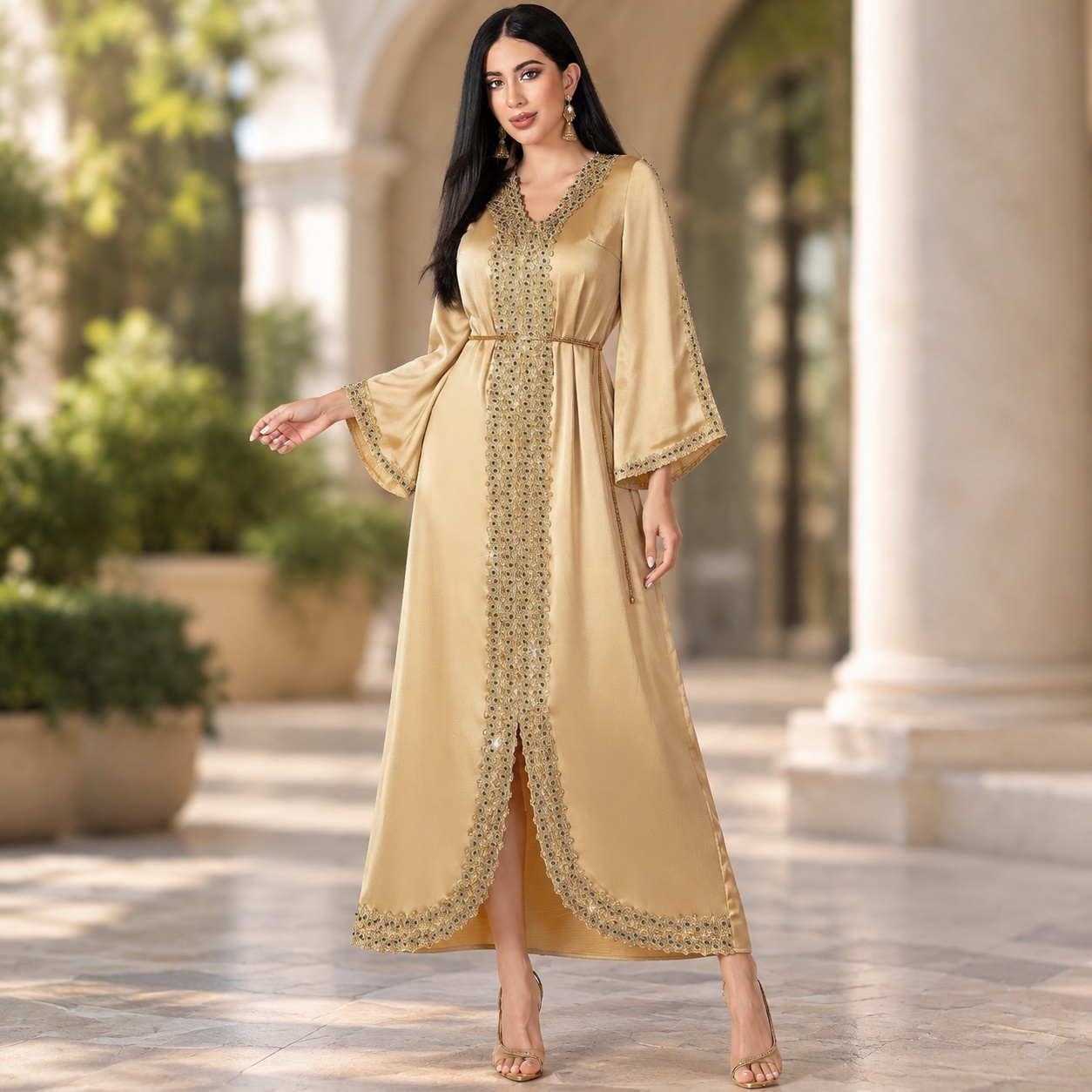 Evening Gown - Kadınlar için Bahar Koleksiyonu Zarif Rhinestone