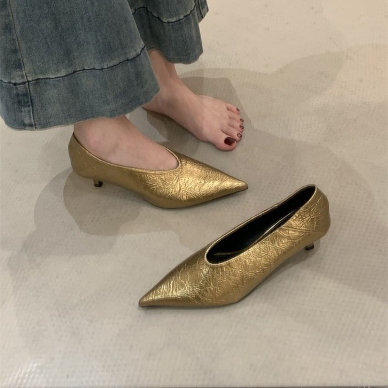 Womens Heels - 2025 Sonbahar Yeni Günlük Kullanım Düz