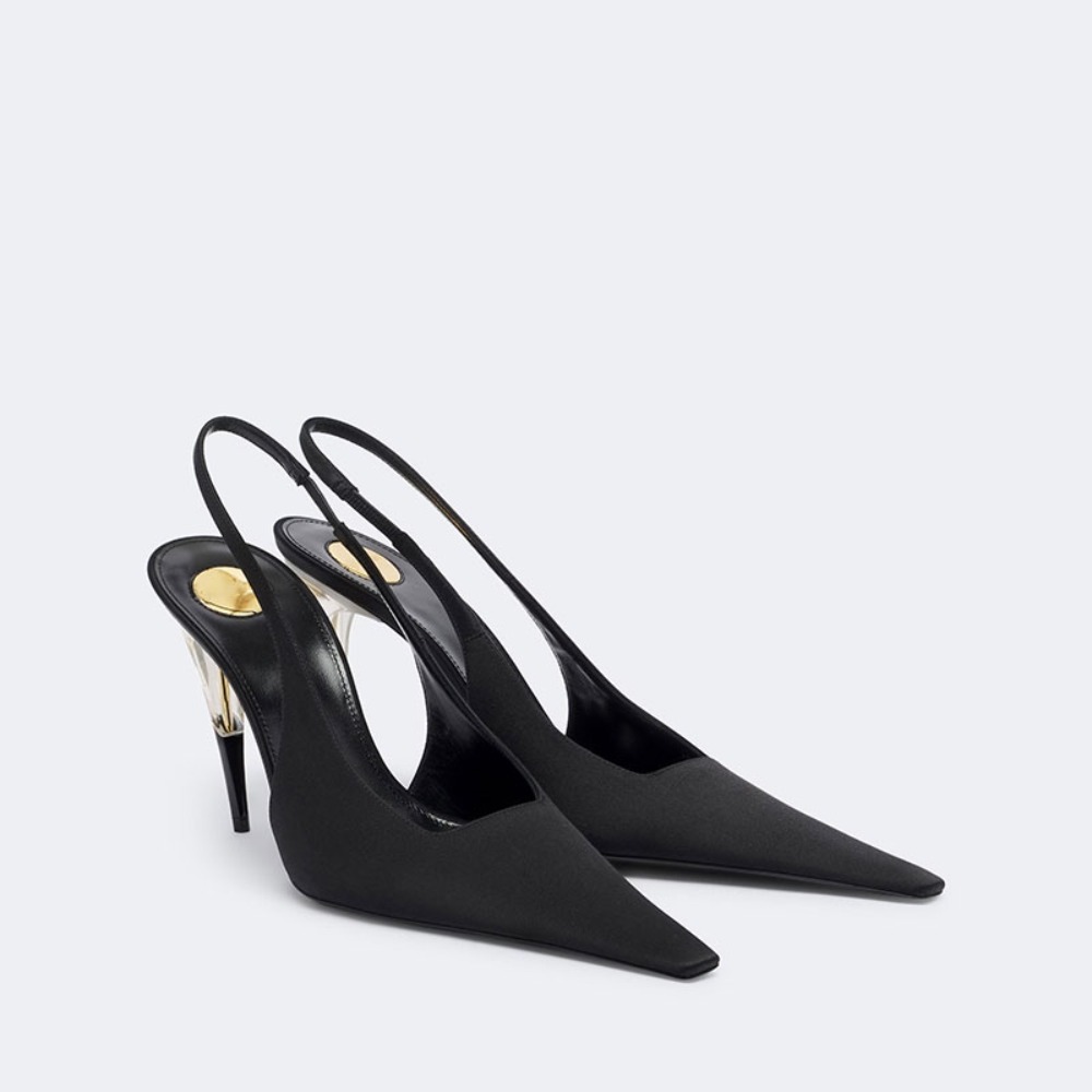 Formal Dress - Kadınlar için Saten Sivri Uçlu Stiletto