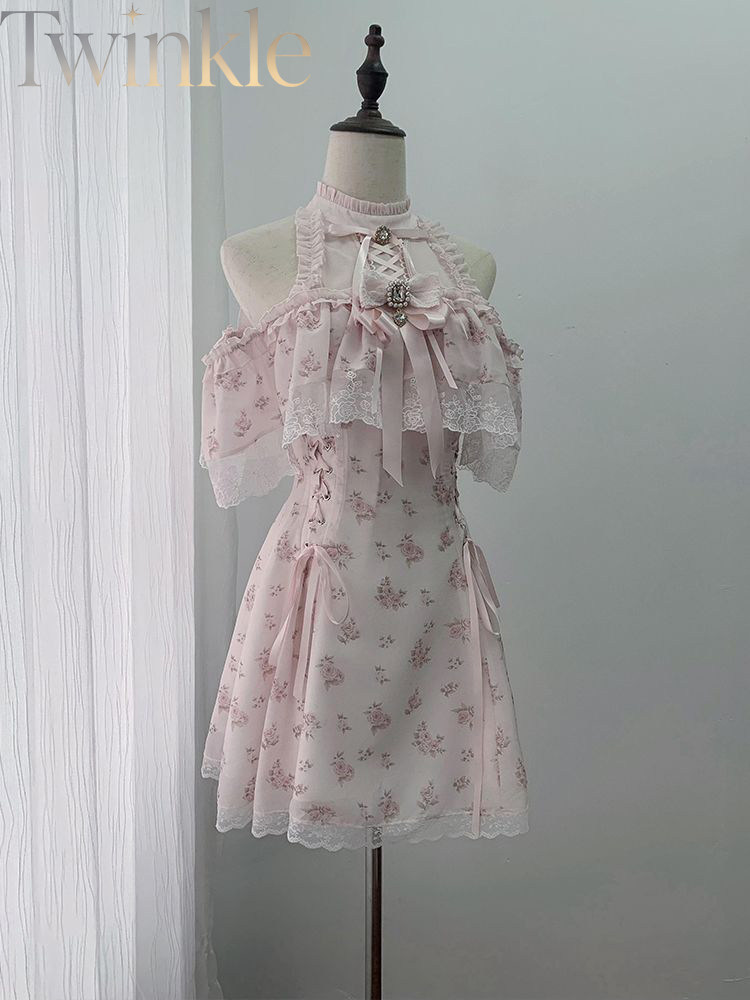 Yazlık Çiçek Desenli Omuzları  - Midi Dress incelemesi ve fiyatı
