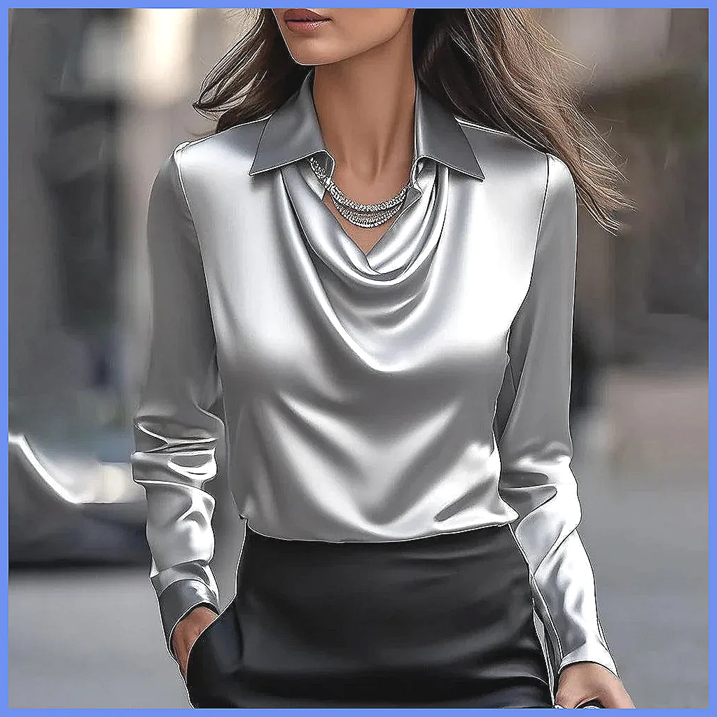 Vintage Saten Bluz Kadın Uzun  - Silk Blouse incelemesi ve fiyatı