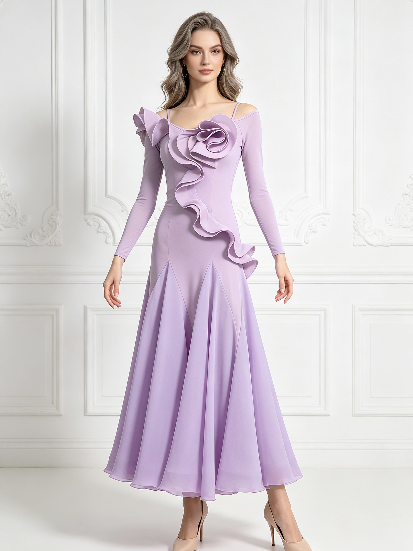3D Fırfırlı Omuz Dekolteli Uzu - Women'S Red Formal Wear incelemesi ve fiyatı